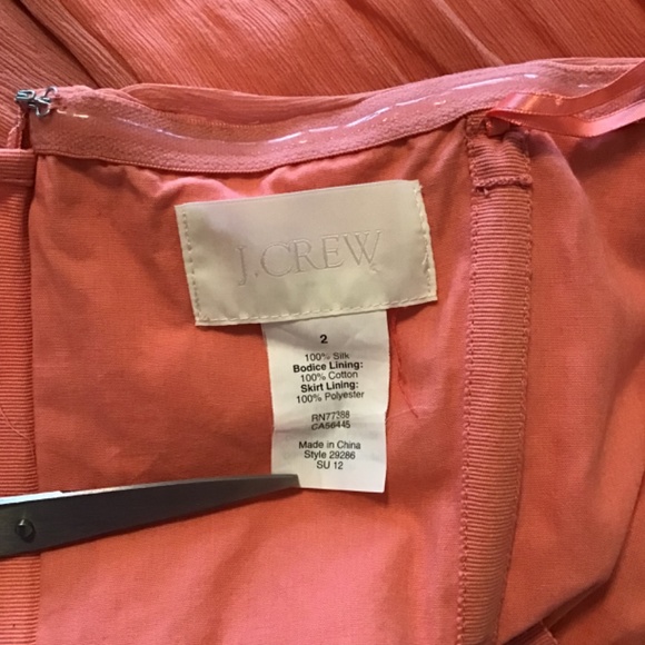 J. Crew Strapless Coral Party Dress Size 2 - Picture 5 of 5